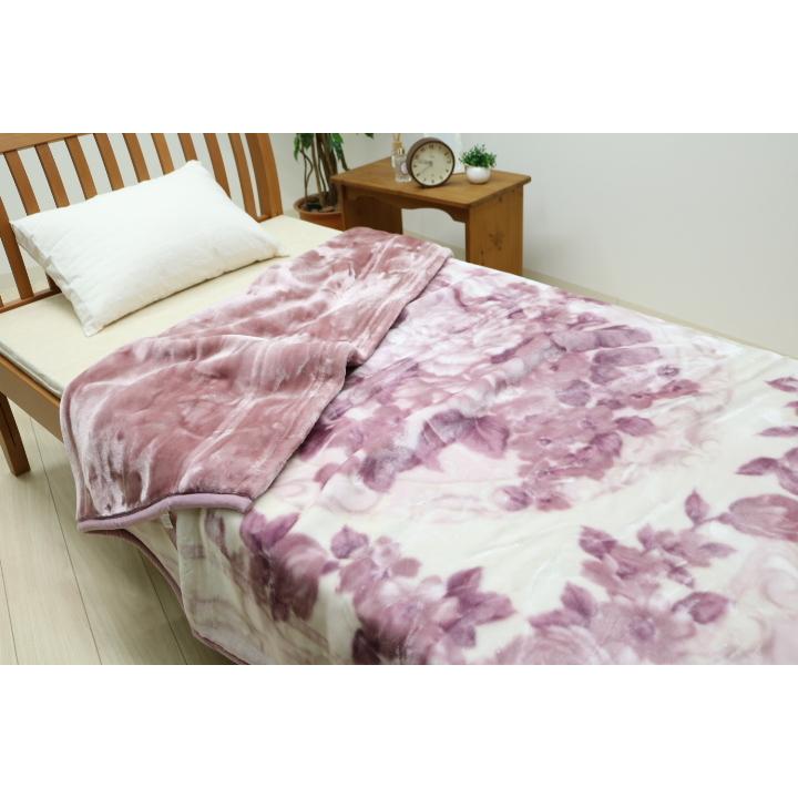 西川（nishikawa） 毛布 ダブル 2枚合せ ふっくら やわらか エリ付き