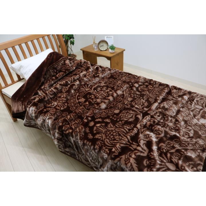 昭和西川 毛布 ダブル ふっくら あったか 2枚合わせ ボリューム