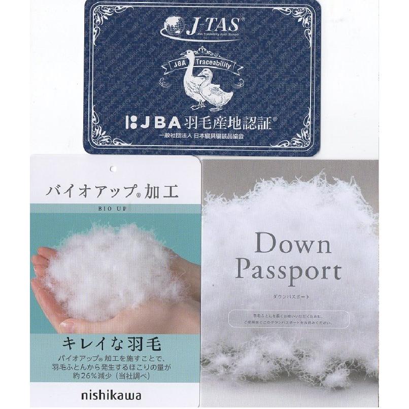 西川（nishikawa） ポーランド産ホワイトグース90％ 二層式 60超長綿