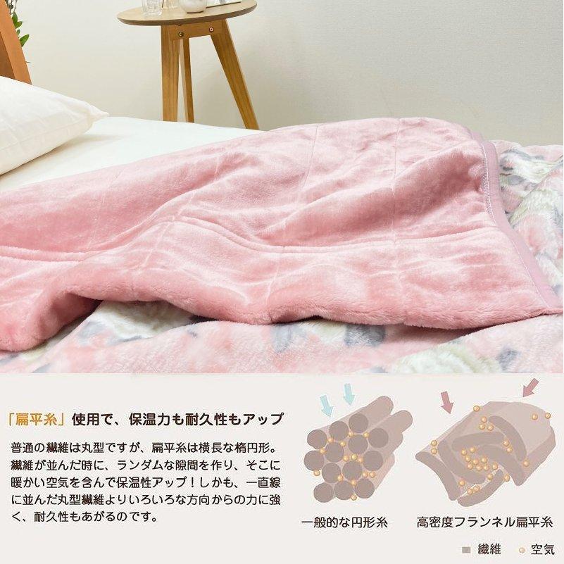 西川（nishikawa） 毛布 ダブル Wの保温 わた入り 二枚合わせ毛布 180
