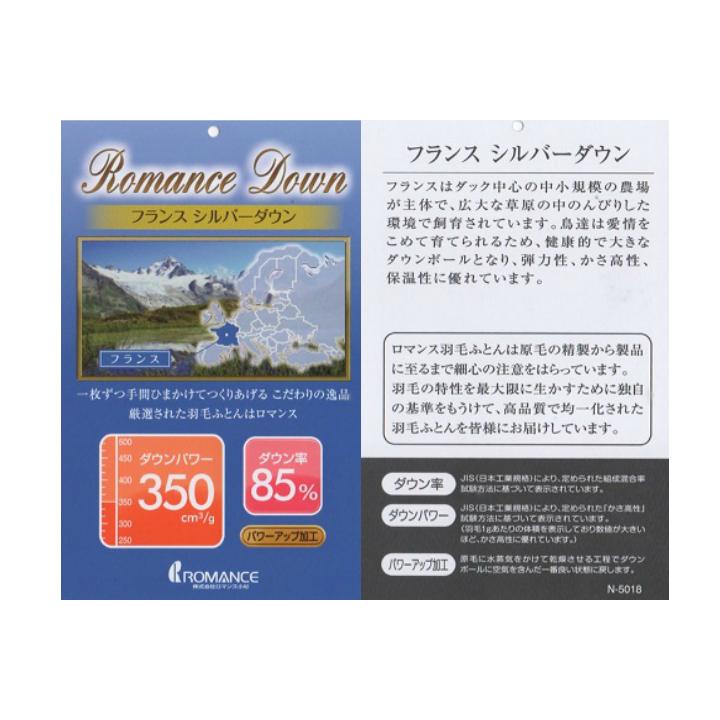 羽毛布団 超増量タイプ1.4kg入 ロマンス小杉 フランス産ダウン85