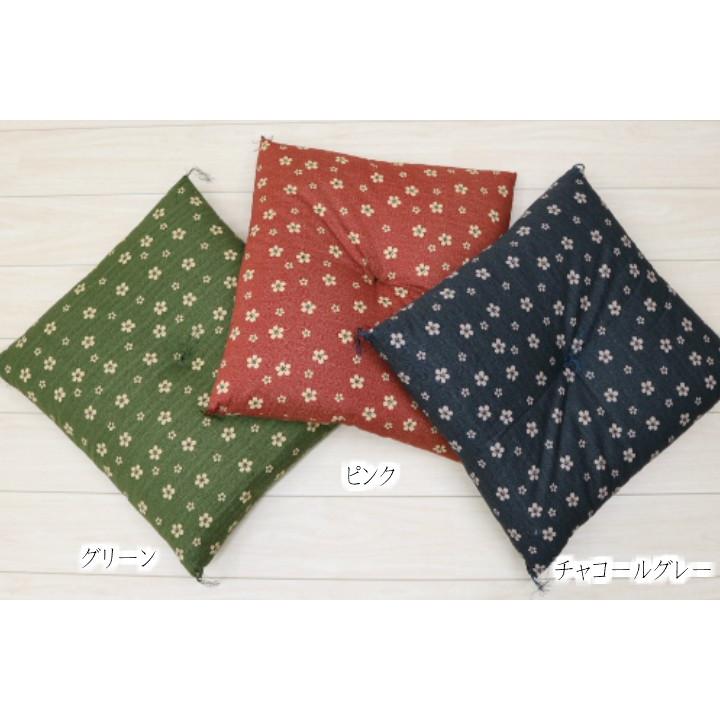 座布団 銘仙判 綿わた100％入 手作り オールコットン（5枚組）（6023