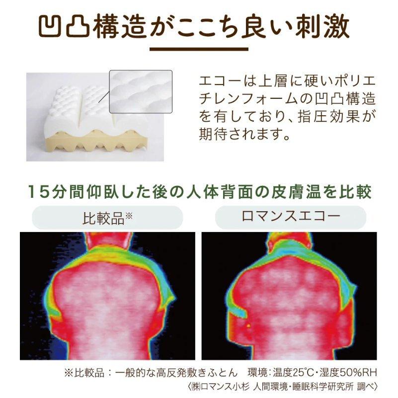 ロマンス小杉 ロマンスエコー シングル 日本製 硬さが自慢の敷ふとん