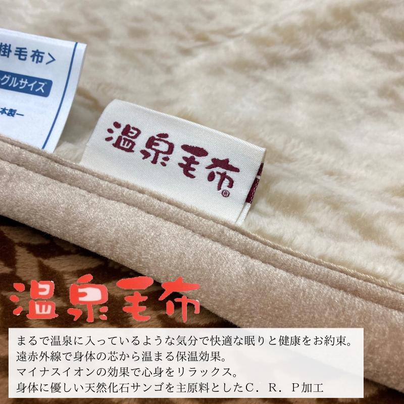 温泉毛布 一重 ダブル アクリル ニューマイヤー 日本製 泉大津 遠赤外線 静電気防止 （KW11701フューチャー）_9