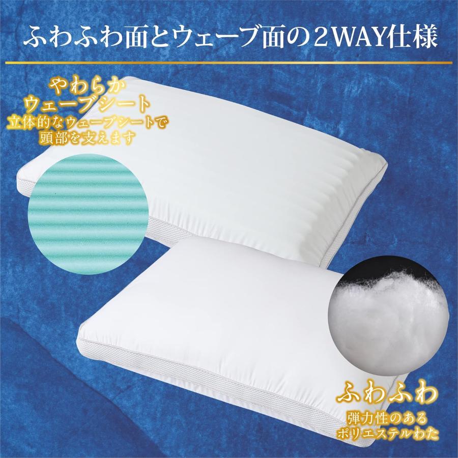 西川（nishikawa） ホテルテイスト 2Way 枕 洗える ふわふわタッチ