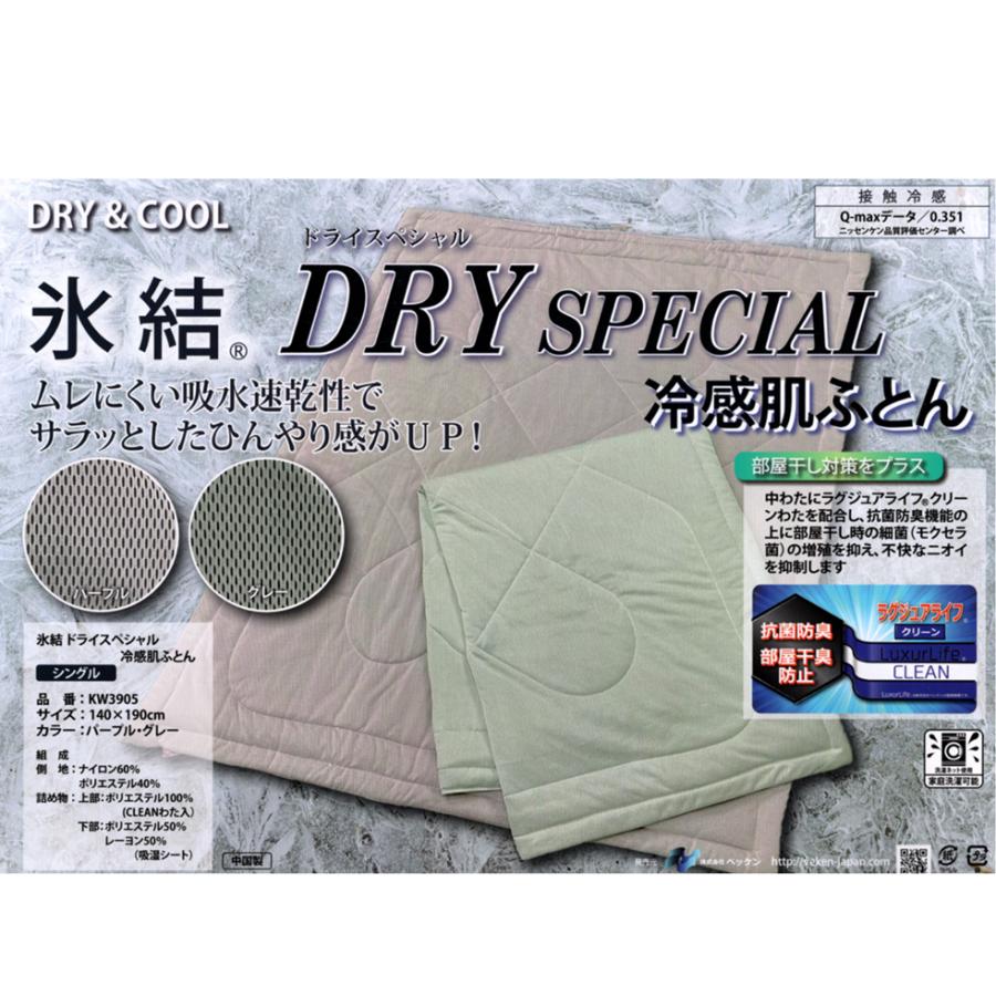 氷結 ドライスペシャル ひんやり もっちり 冷感 肌ふとん シングル