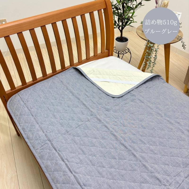 本麻敷きパッド 日本製 シングル リネン 麻わた100％入 100×205cm