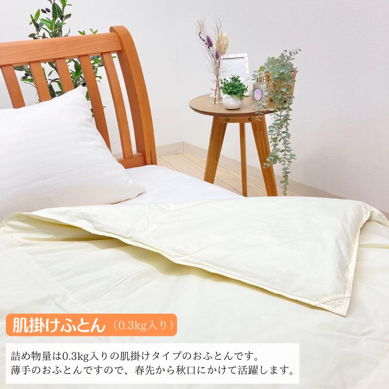 0.3kg入 140×190cm 小さめ 羽毛肌布団 ダウンケット エクセルゴールド