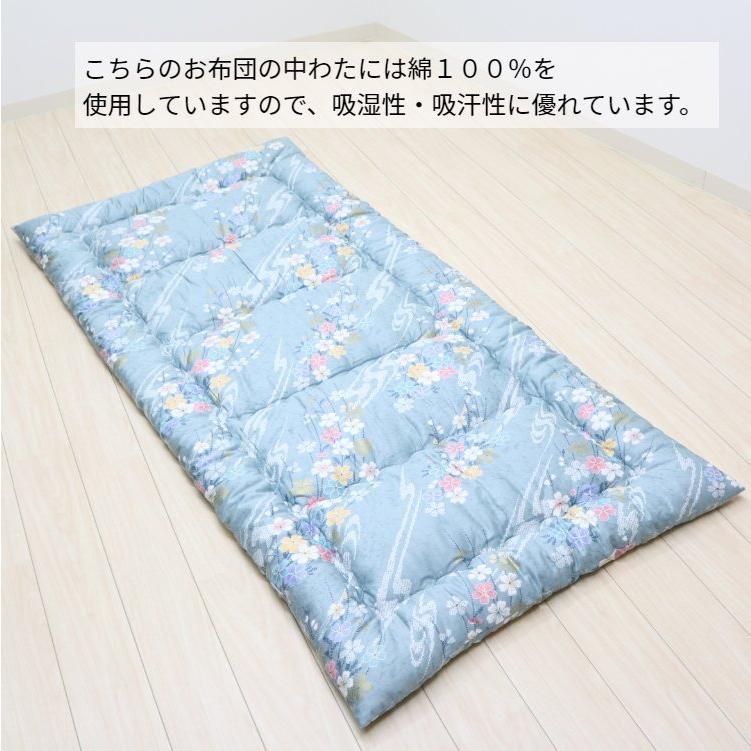 敷き布団 木綿敷布団 シングル 綿わた100%入 和式 和ふとん 敷き布団 木綿敷布団 シングル 綿わた100%入 和式 和ふとん