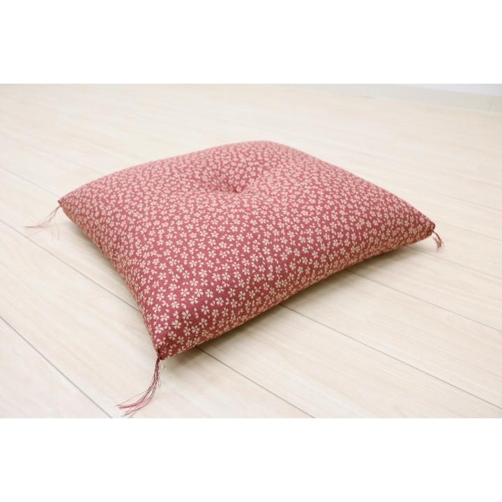 座布団 銘仙判 55×59cm ざぶとん 5枚組 綿100％ オールコットン 木綿わた（小桜Ｐ） ピンクの画像