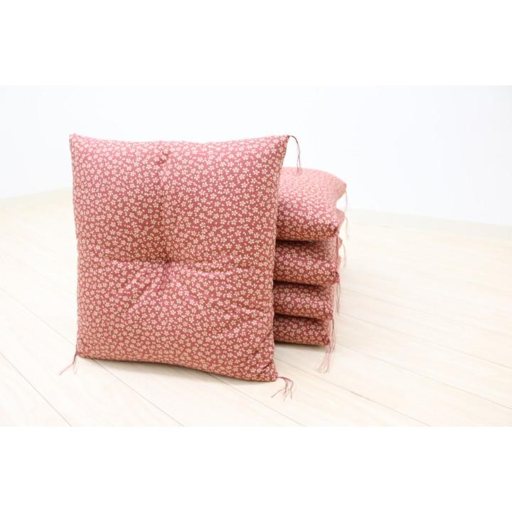 座布団 銘仙判 55×59cm ざぶとん 5枚組 綿100％ オールコットン 木綿わた（小桜Ｐ） ピンクの画像