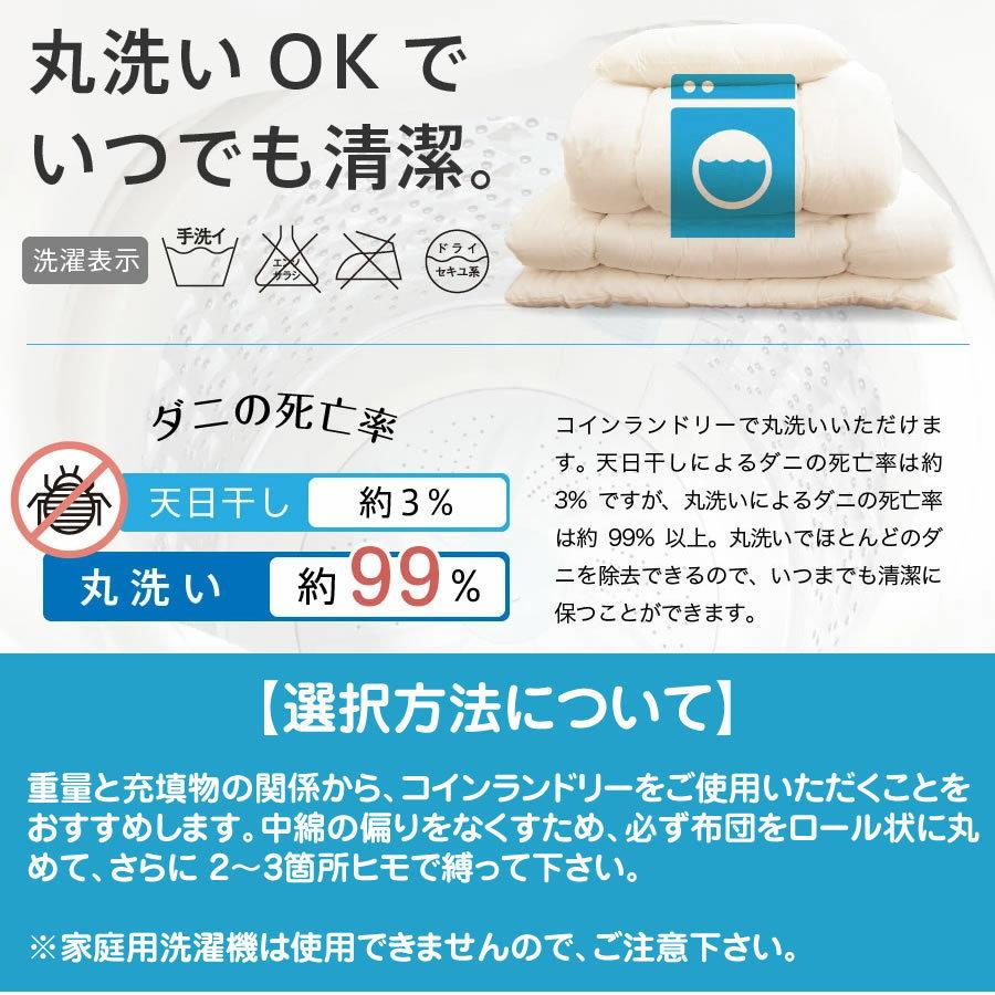 日本製 送料無料 布団4点セット ダブル ロング 洗える国産 布団