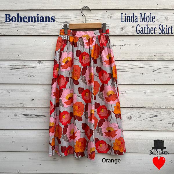 BOHEMIANS（ボヘミアンズ） LINDA MOLE GATHER SKIRT BLUE リンダ