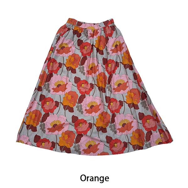 BOHEMIANSボヘミアンズギャザースカートLパッチワーク風 BOHEMIANS（ボヘミアンズ） LINDA MOLE GATHER SKIRT BLUE リンダ