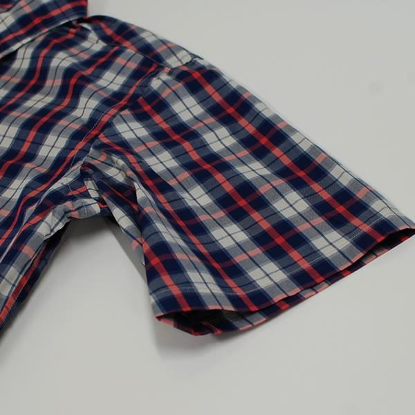 BOHEMIANS ボヘミアンズ POPLIN CHECK B.D S/S SHIRTS ボタン