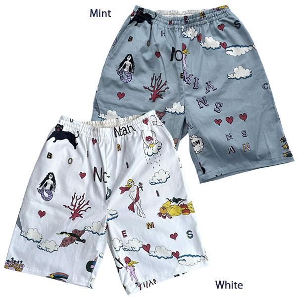 BOHEMIANS（ボヘミアンズ） NOAH STRETCH SHORTS WHITE ショートパンツ