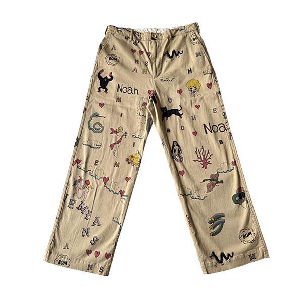 【美品】 Bohemians ボヘミアンズ ゴースト オバケ 総柄パンツ 薄手 noix_boh-25021703-indigo