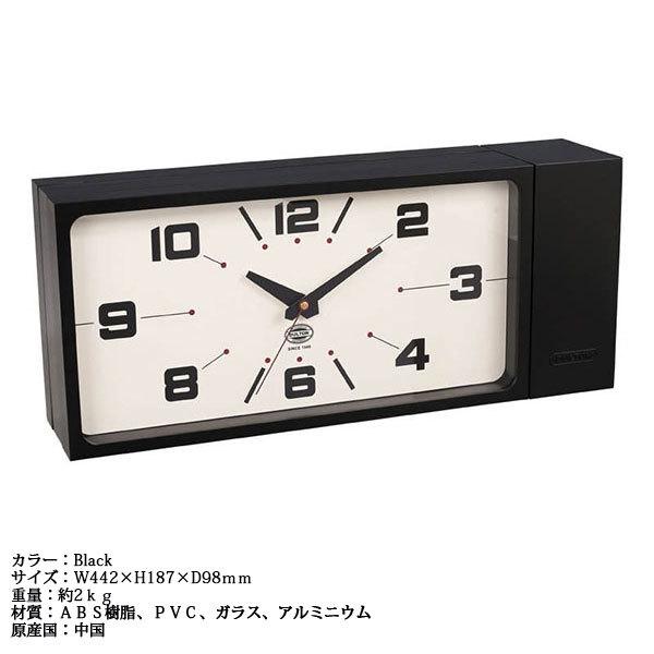 DOUBLE FACE CLOCK RECTANGLE BLACK ダブル フェイス クロック レクタングル ブラック 両面文字盤 掛時計 アナログ DULTON ダルトン｜hutte｜02