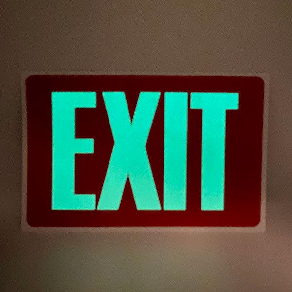 EXIT GLOW IN THE DARK 出口サイン 蓄光 サインプレート HEAD LINE