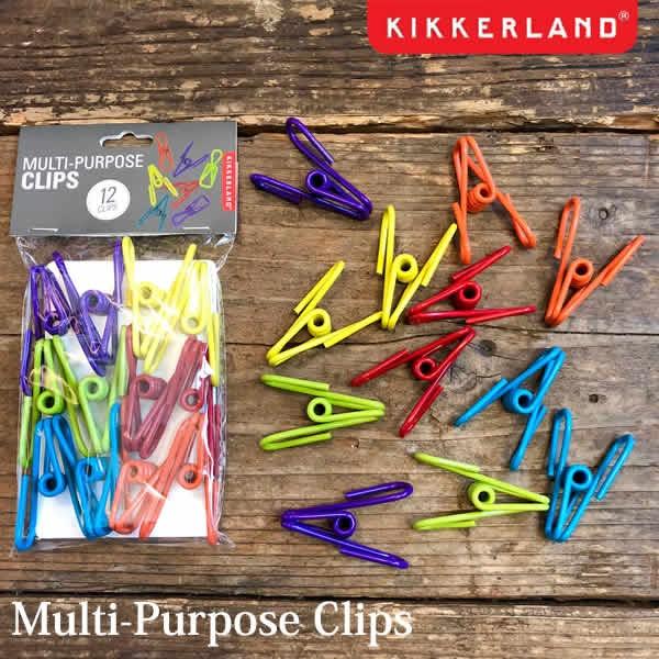 Multi-Purpose Clips マルチパーパスクリップ 12個入り 洗濯ばさみ KIKKERLAND DETAIL : Hutte ...
