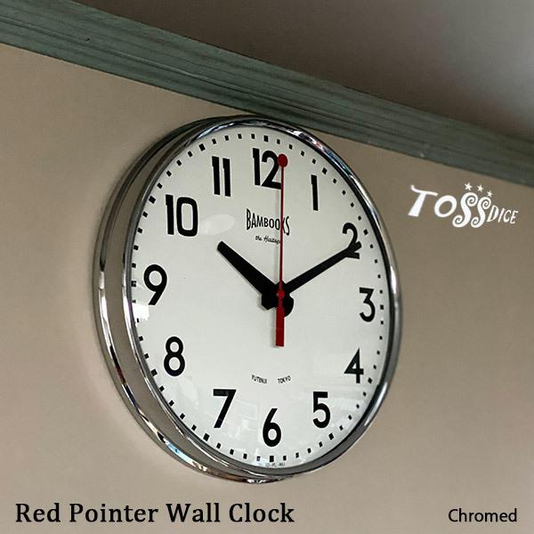 TOSSDICE / BamBooks the Heritage RED POINTER WALL CLOCK