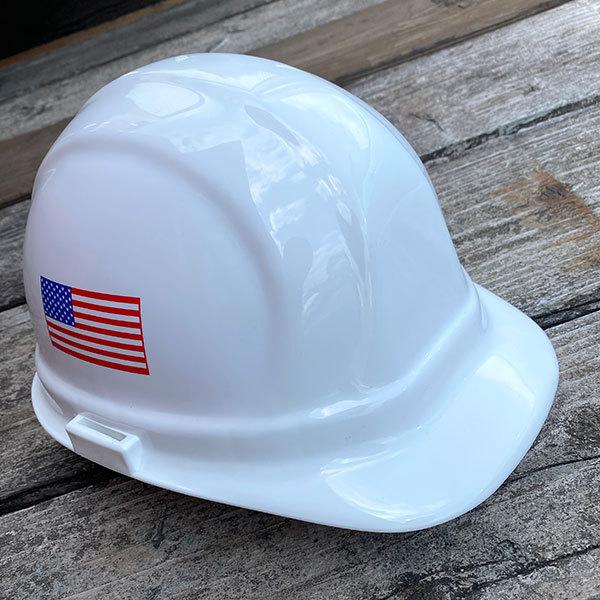SAFETY HELMET セーフティヘルメット アメリカ製 現場作業 防災 星条旗