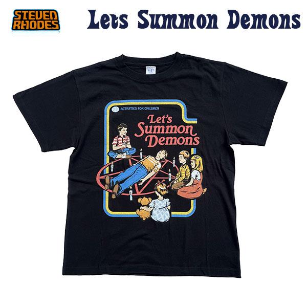 Steven Rhodes T-shirts Lets Summon Demons スティーブン・ローズ 半袖Tシャツ ユニセックス レトロ ...