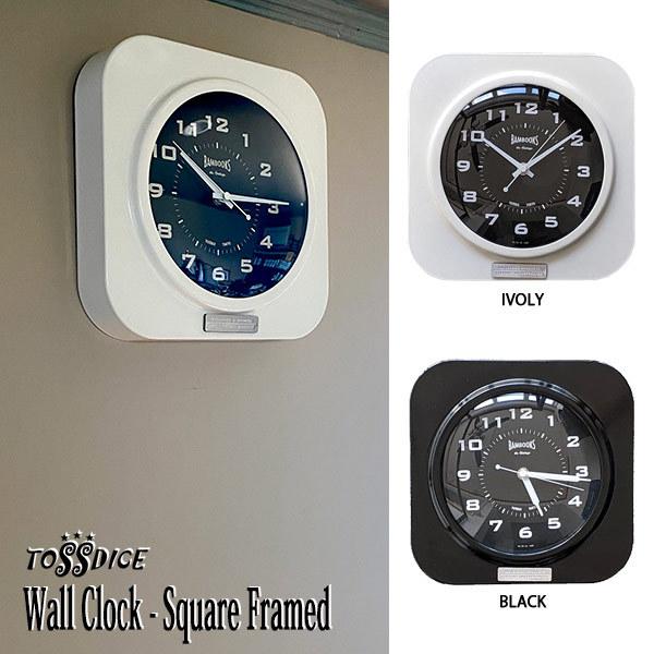 TOSSDICE / BamBooks the Heritage WALL CLOCK - SQUARE FRAMED