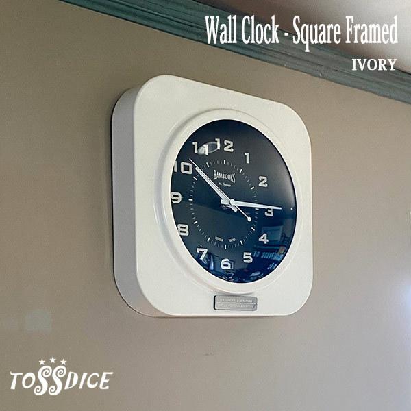 TOSSDICE / BamBooks the Heritage WALL CLOCK - SQUARE FRAMED