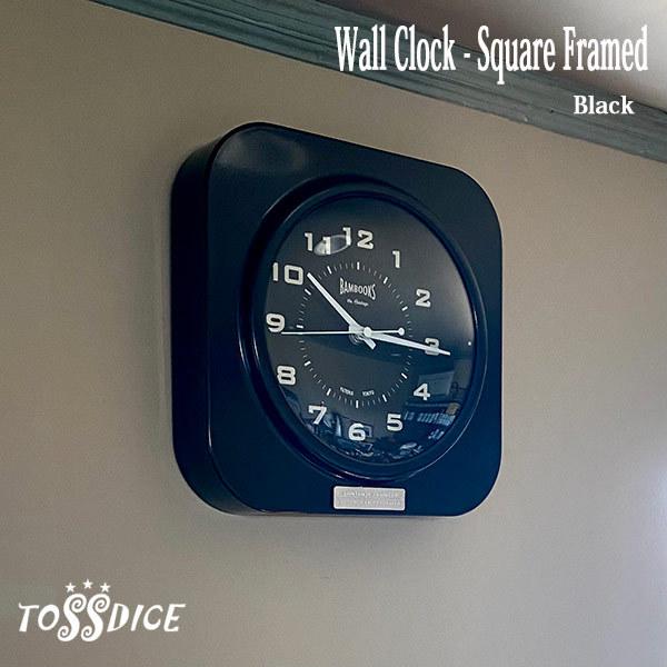 TOSSDICE / BamBooks the Heritage WALL CLOCK - SQUARE FRAMED