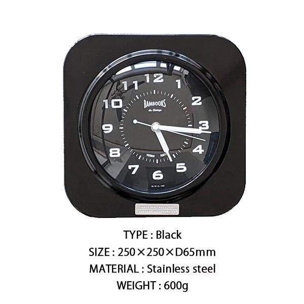 TOSSDICE / BamBooks the Heritage WALL CLOCK - SQUARE FRAMED