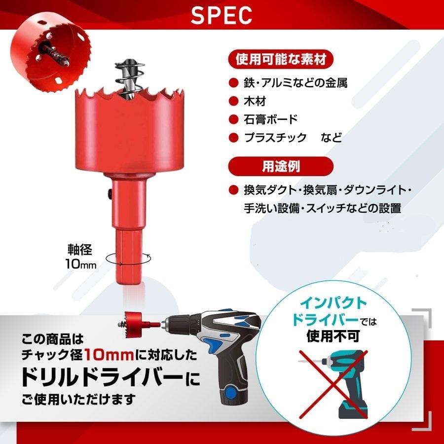 ネセクト ホールソー 100mm ホルソー DIY雑誌ドゥーパ掲載モデル 工具 ドリル 穴あけHSS 金属 HSS M42 [日本国内企画品 3年保証]｜huyugomori｜06