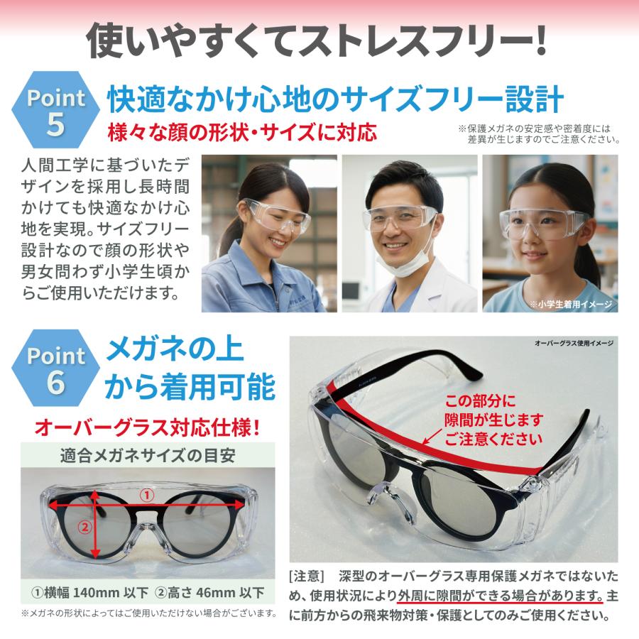 nesekt（ネセクト） 保護メガネ 安全ゴーグル クリア ポリカーボネート