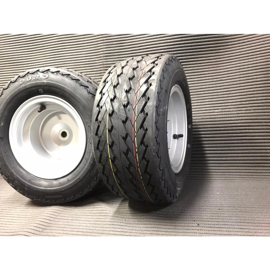 4ストブレーキドラム一体型アルミホイールタイヤ2本セット DURO 16.5