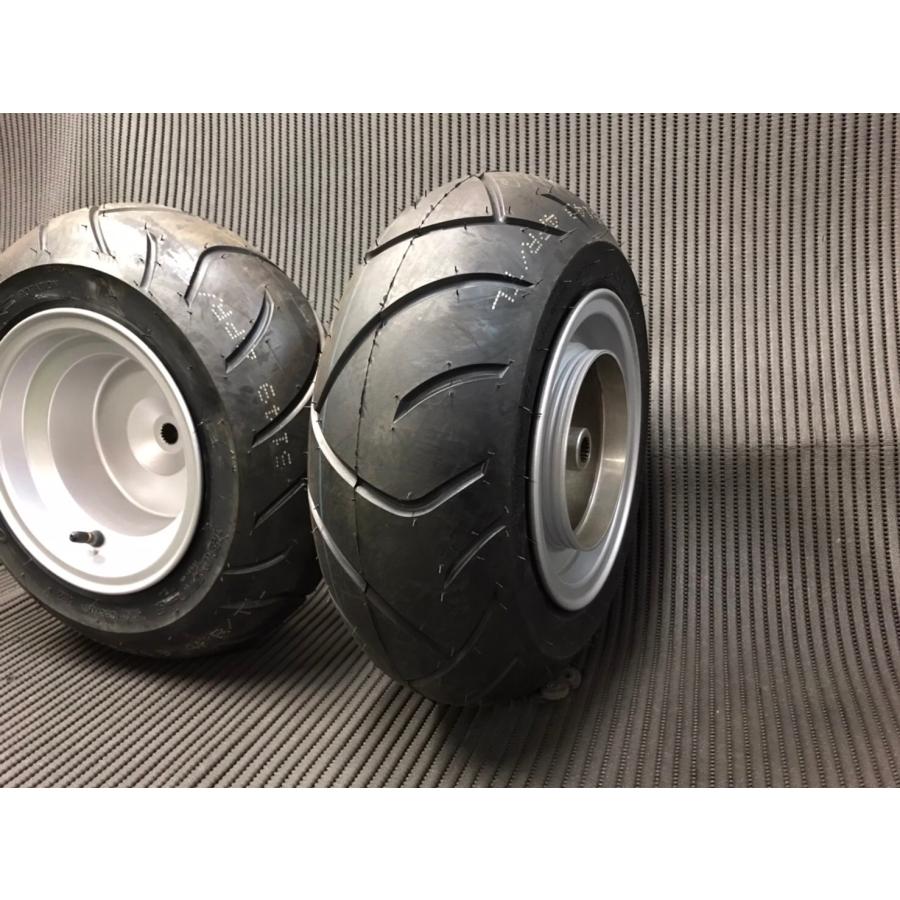 【訳アリ】ジャイロキャノピー ミニカー登録用 タイヤ アルミホイール ホンダ ホンダジャイロ用アルミホイール扁平タイヤ＆フェンダーセット