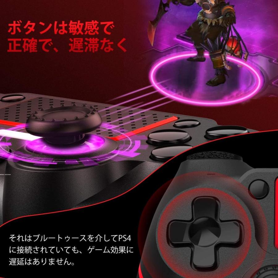 Ps4 コントローラー ワイヤレス ゲームパッド Pro Slim Bluetooth 無線 Pc 二重振動 Win10対応 新生活 人体工学