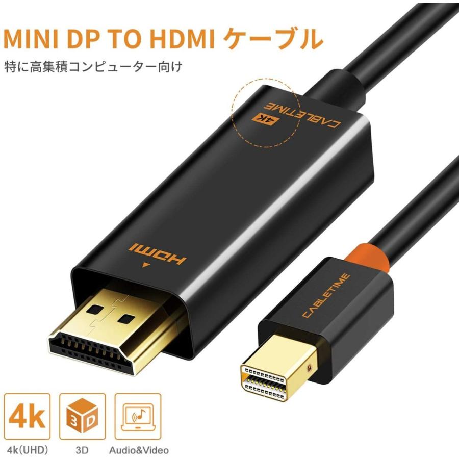 Mini Displayport to HDMI 変換ケーブル Thunderbolt Port 変換 HDMI 【4K/60Hz 1M】 対応  金メッキコネクタ ミニディスプレイポート サンダーボルト :X000RMRFHH:HW 生活館 - 通販 - Yahoo!ショッピング