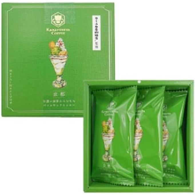 京都限定 からふね屋 珈琲 お濃い 抹茶 わらびもち パフェサンド