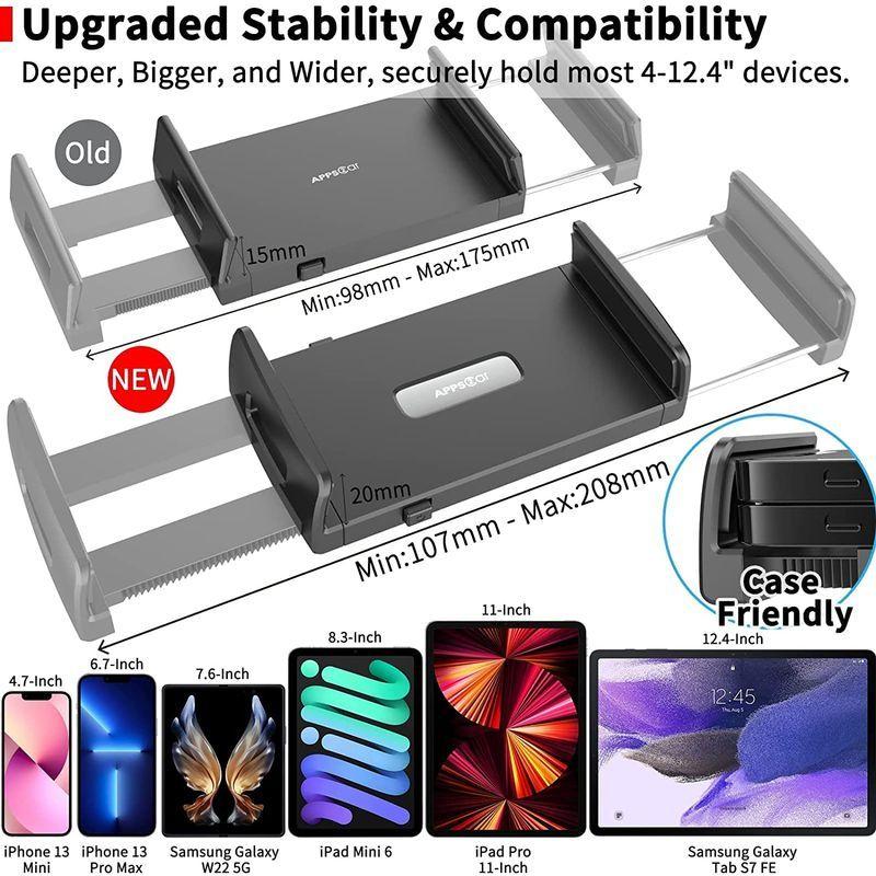 APPS2Car ユニバーサル タブレット CDスロット 車取り付けホルダースタンド iPad 2 3 4/Air 1 2/Mini 1 2｜hy-box｜03