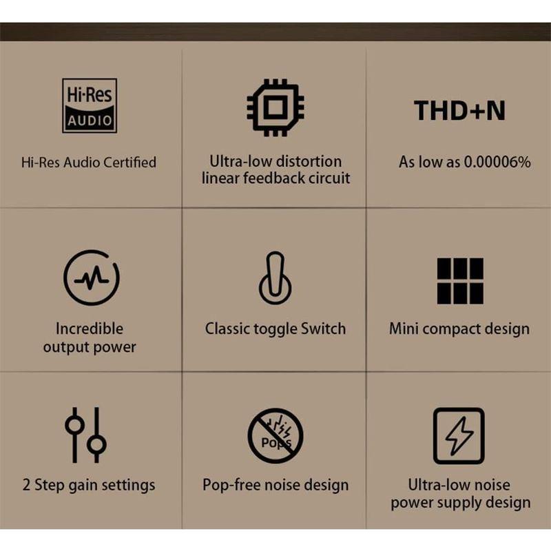 S.M.S.L SH-6 デスクトップ Mini ヘッドフォンアンプ 2ステップゲイン設定 Hi-Resオーディオ AMP 6.35mm R SH デスクトップ Mini ヘッドフォンアンプ 2ステップゲイン設定 Hi Resオーディオ AMP 35mm