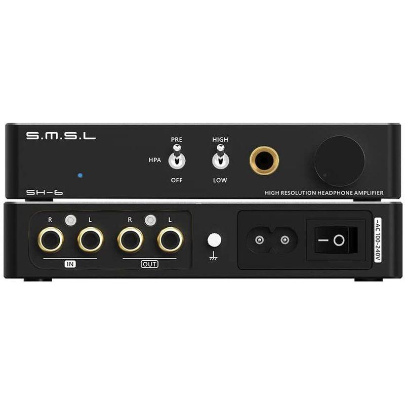 S.M.S.L SH-6 デスクトップ Mini ヘッドフォンアンプ 2ステップゲイン設定 Hi-Resオーディオ AMP 6.35mm R SH デスクトップ Mini ヘッドフォンアンプ 2ステップゲイン設定 Hi Resオーディオ AMP 35mm