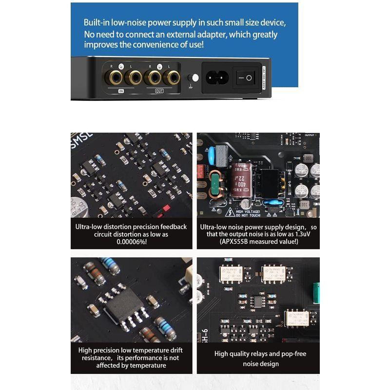 S.M.S.L SH-6 デスクトップ Mini ヘッドフォンアンプ 2ステップゲイン設定 Hi-Resオーディオ AMP 6.35mm R SH デスクトップ Mini ヘッドフォンアンプ 2ステップゲイン設定 Hi Resオーディオ AMP 35mm