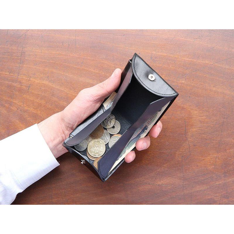 カルトラーレ ハンモックウォレット イタリアンレザー 薄くて小さいコンパクトな二つ折り財布 (Black)｜hy-box｜07