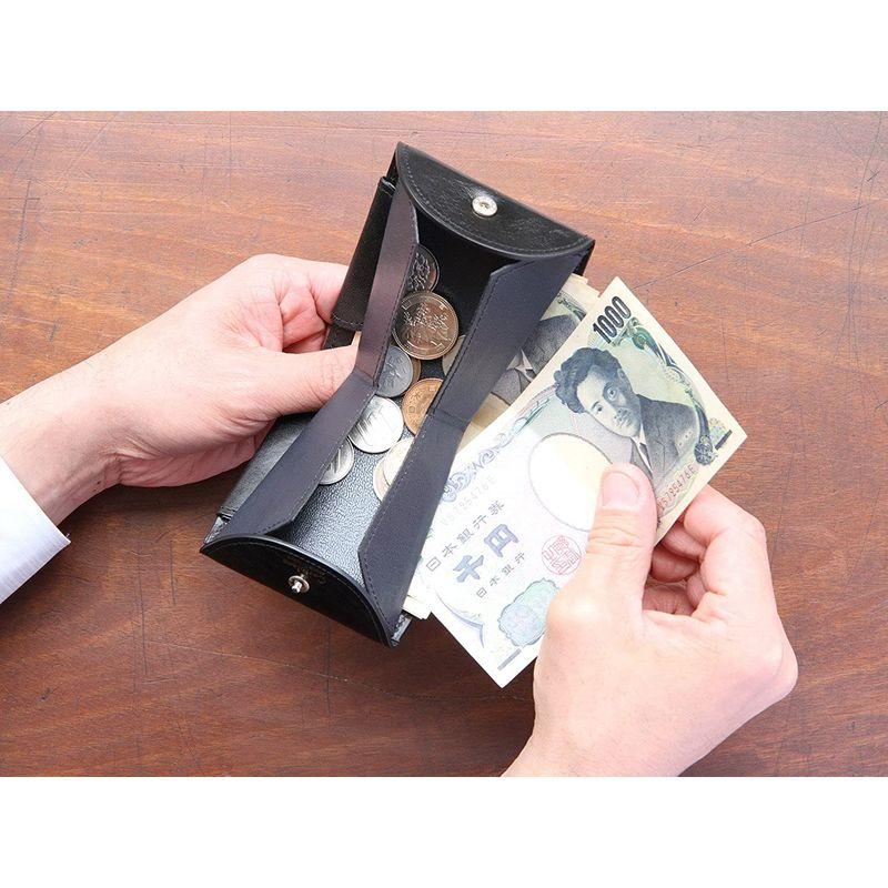 カルトラーレ ハンモックウォレット イタリアンレザー 薄くて小さいコンパクトな二つ折り財布 (Black)｜hy-box｜10