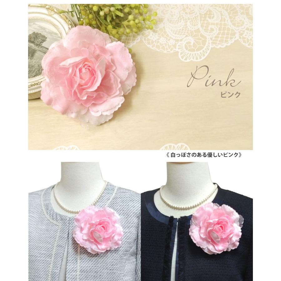 コサージュ 大きめ 入園式 ゴージャスフリル ラメつき ボリューム感