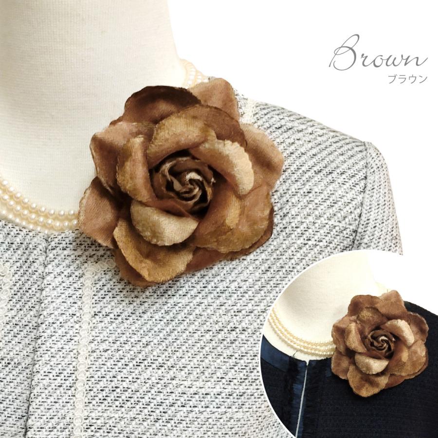 大きいコサージュ アクセサリー ベロア調 大きめ シック 6p