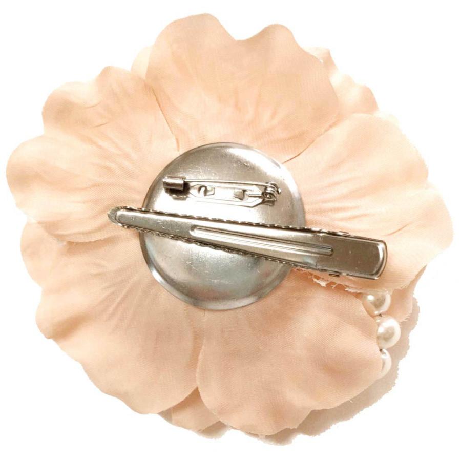 ②布花　オールドローズと春の小花のコサージュ・アンティークレー　卒業式入学式 ②布花 オールドローズと春の小花のコサージュ・アンティーク