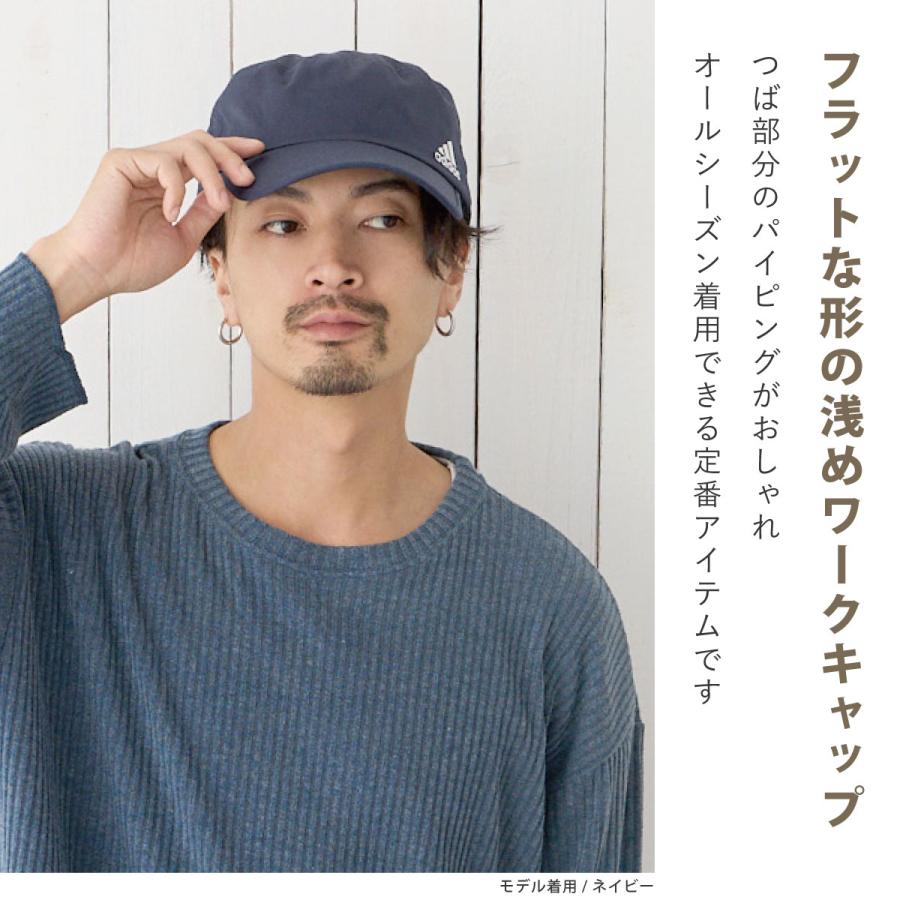adidas ワークキャップ 帽子 夏 メンズ 洗える 57cm-60cm 無地 adi-100
