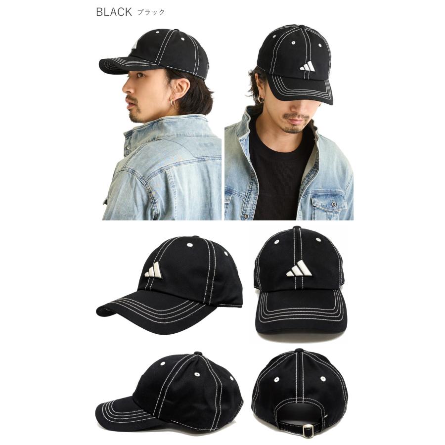 ER Emma 25SS ORIGINAL LOGO CAP コットン ブラック adidas（アディダス） キャップ ステッチ 綿 オーガニック コットン
