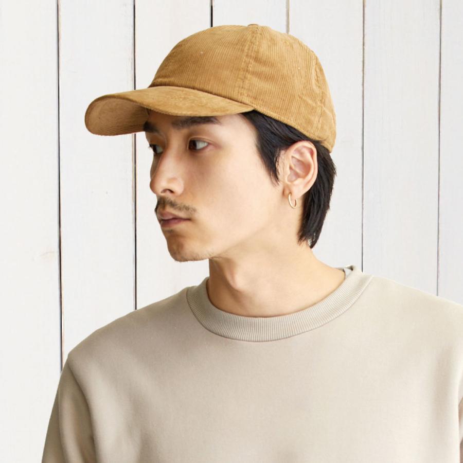 キャップ NEWHATTAN コーデュロイ タン ベージュ メンズ 帽子 秋冬